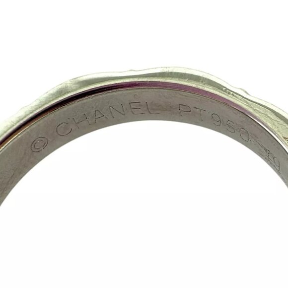 CHANEL Ring US 4 3/4 EU48 Pt950Platinum Matrasse used - Picture 2 of 6